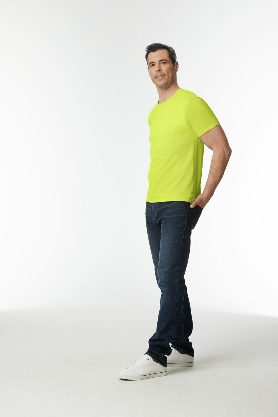 Gildan Softstyle Midweight Adult T-Shirt Safety Green